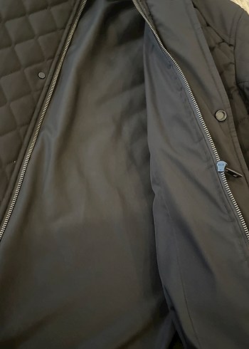 Siyah Erkek Kapitone Fermuarlı Mont - Görsel 5