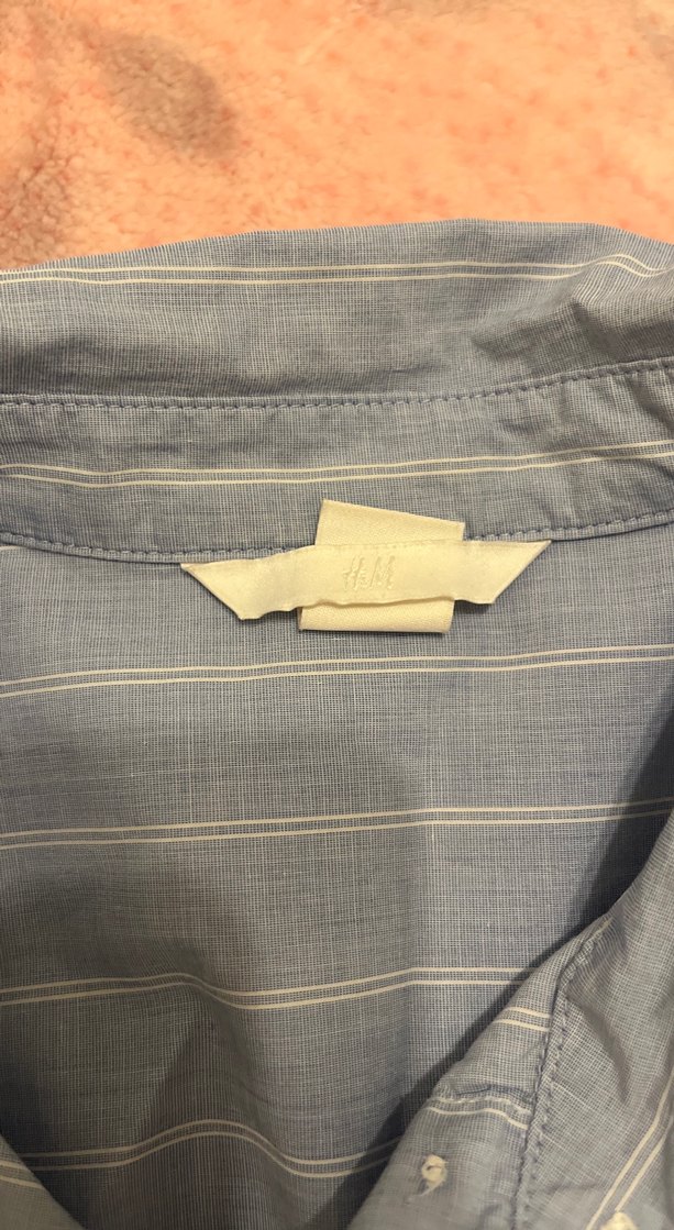 Düğmeli mavi Uzun Kollu Kadın Gömlek - Görsel 4