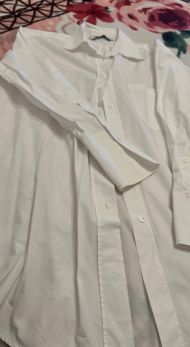 Pamuklu Beyaz Uzun Kollu Gömlek - Görsel 2