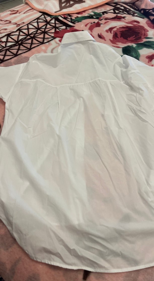 Beyaz Pamuklu Uzun Kollu Gömlek - Görsel 4