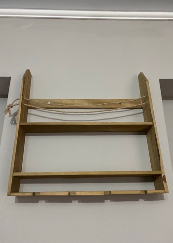 Dekoratif Ahşap Duvar Rafı / Şarap Rafı - Görsel 5