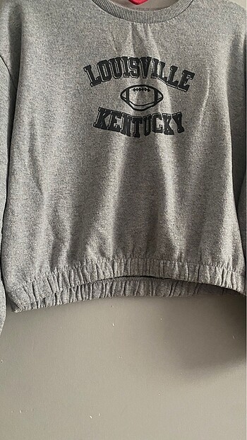 13-14 Yaş Beden Kız çocuk crop sweatshirt