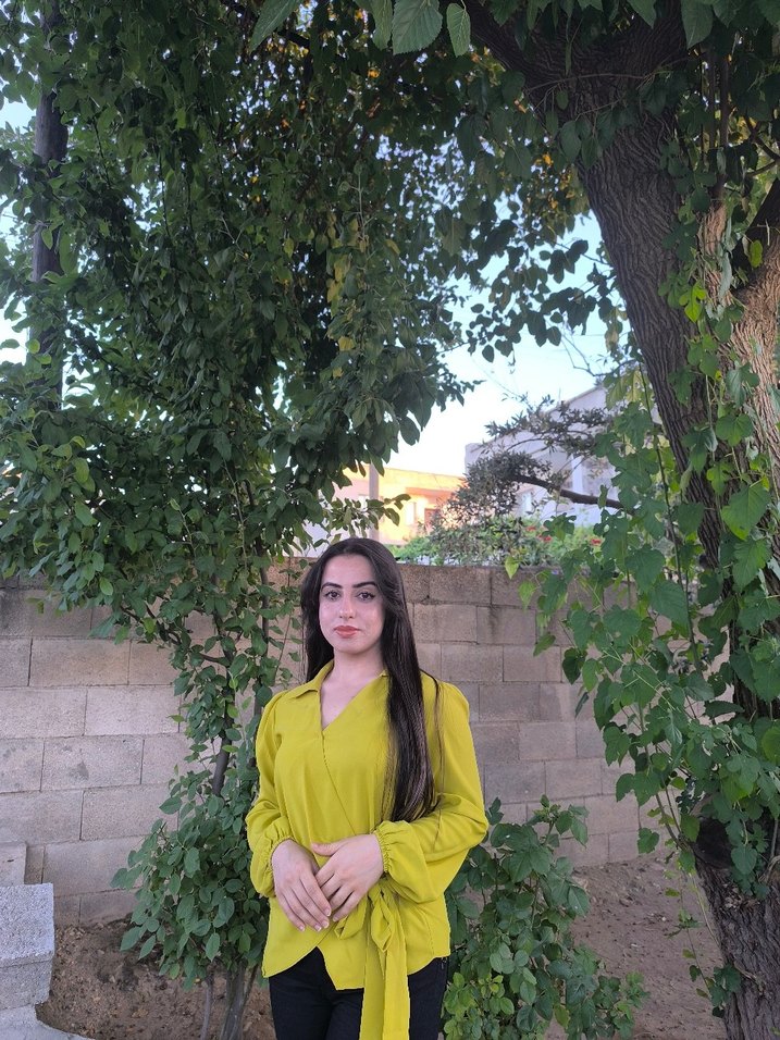 yağ yeşili V Yaka Salaş yandan bağlamalı gömlek - Görsel 2