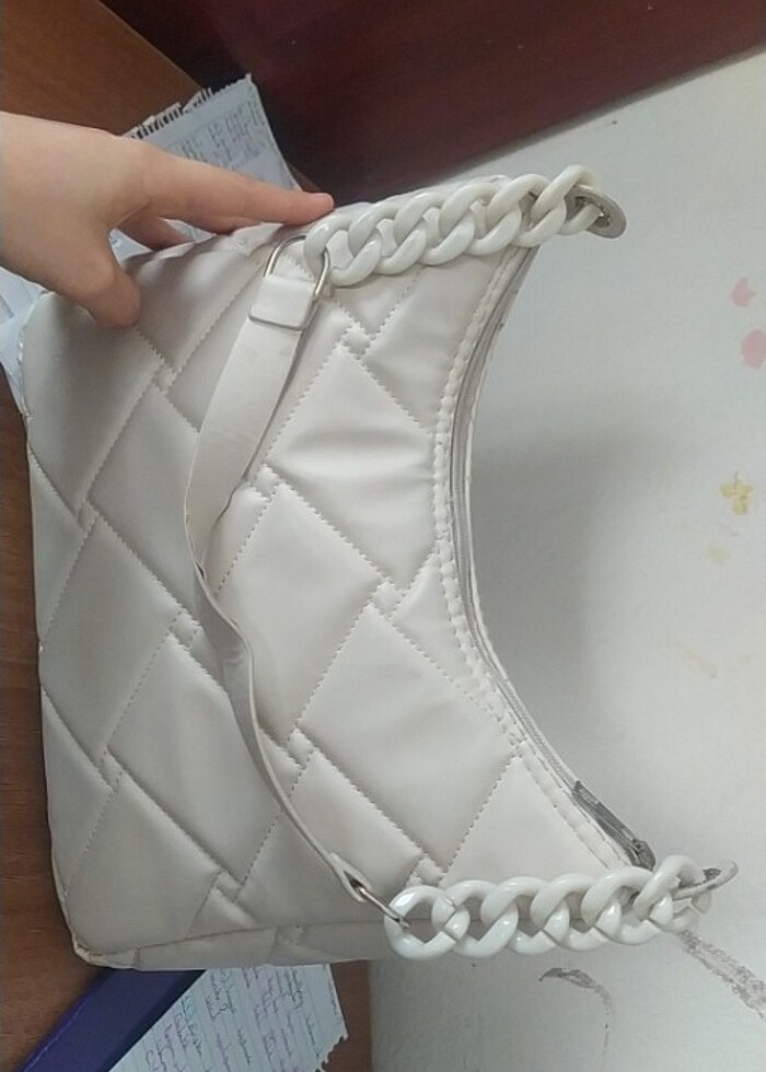 Bej rengi çanta iyi durumda  - Görsel 4