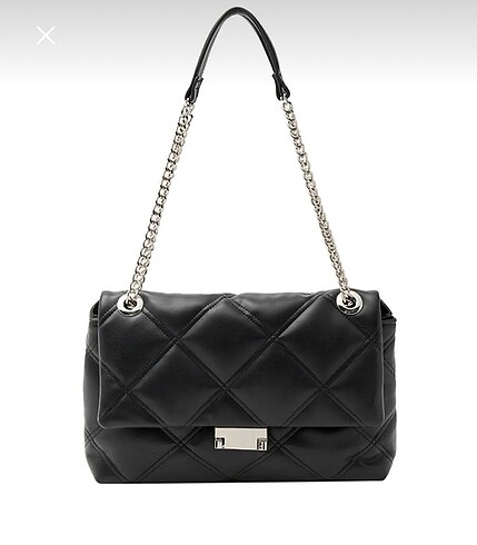 Kapitone Siyah Çanta Tote Bag