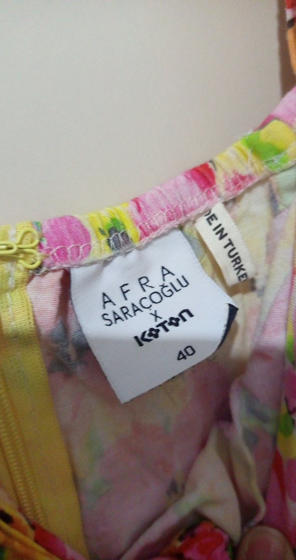 Renkli Çiçek Desenli Midi Bohem Elbise - Görsel 4