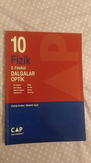 Çap yayınları 10.sınıf(dalga optik) konu anlatımlı kitap 