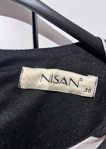 Siyah Beyaz Desenli Mini Elbise - Görsel 2