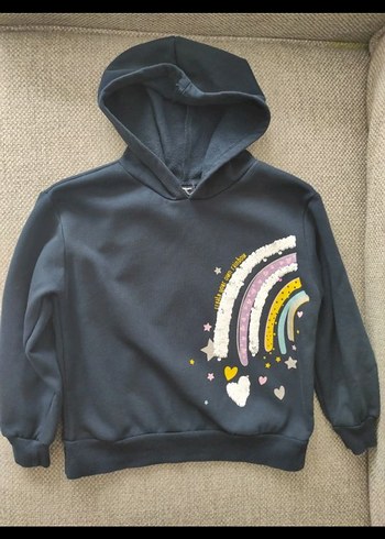 LC Waikiki Kız Çocuk Payetli Kapüşonlu Sweatshirt