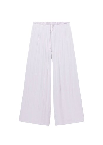 Zara Rahat Ve Sik Acik Lila Genis Paca Pantolon