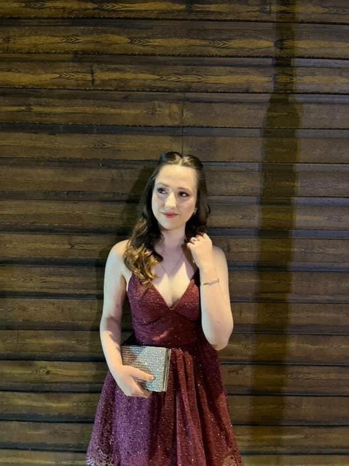 Bordo Dantelli Abiye Elbise - Görsel 2