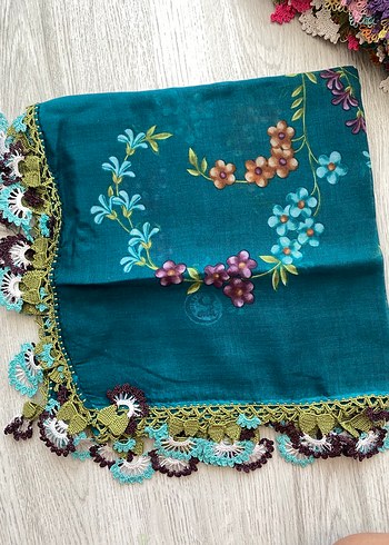 İğne oyası eşarp yazma