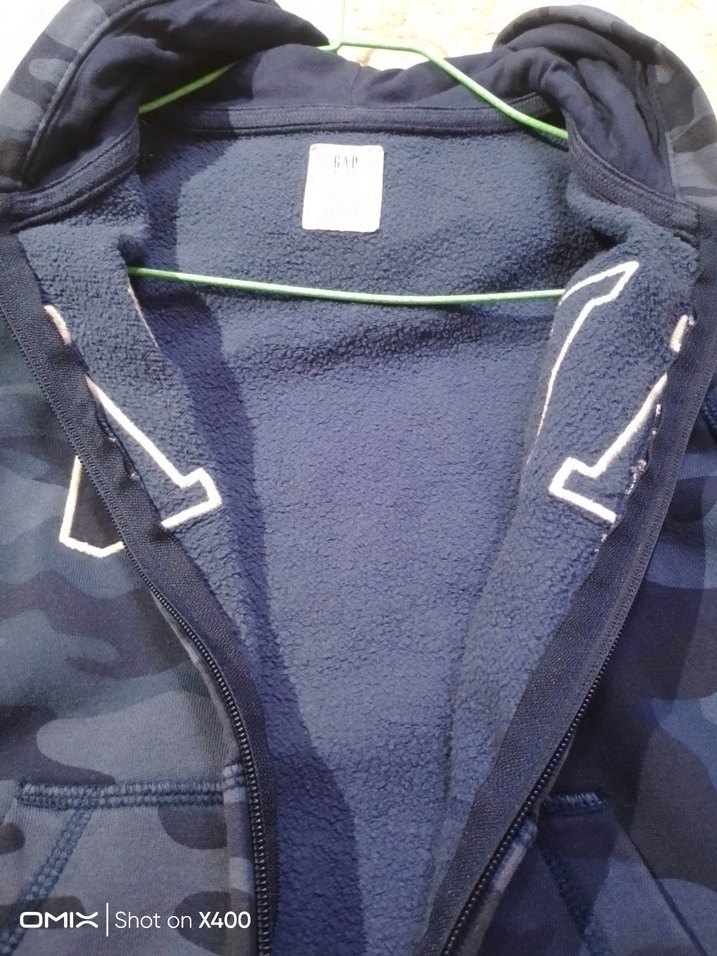 Erkek Çocuk Mavi Kamuflaj Fermuarlı Sweatshirt - Görsel 4