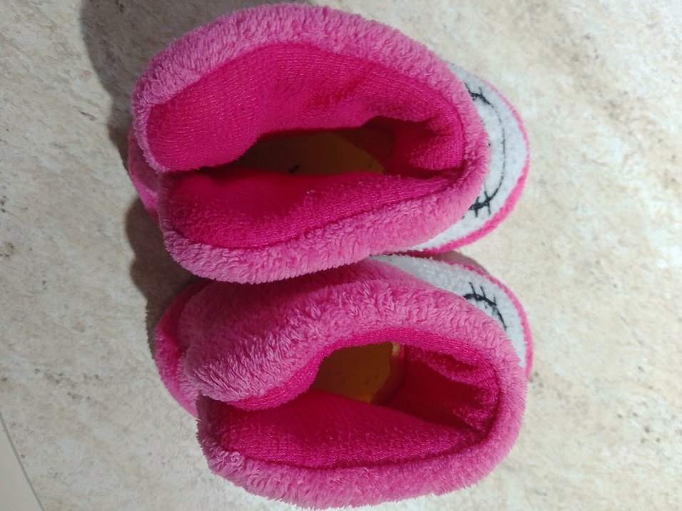 Kız Çocuk Pembe Nakışlı Sıcak Ev Terliği - Görsel 4