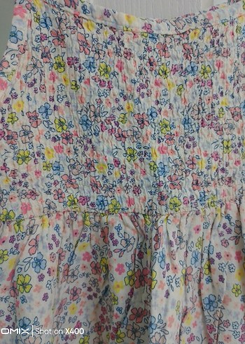 Kız Çocuk Renkli Çiçekli Askılı Elbise - Görsel 2