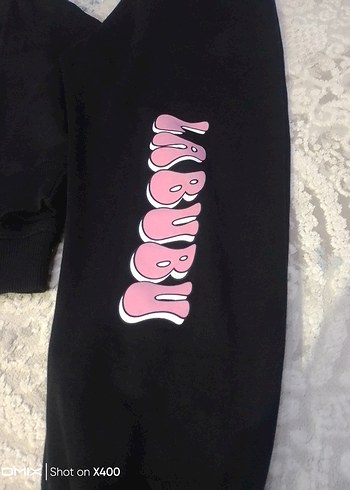 Kız Çocuk Siyah Pembe Baskılı Eşofman Takımı - Görsel 2