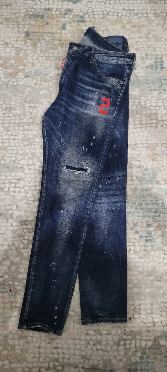 Rahat Kesim Baskılı Erkek Kot Pantolon - Görsel 2