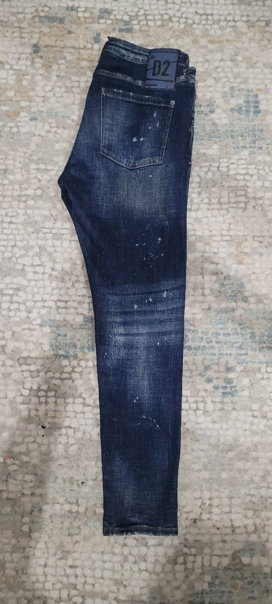 Rahat Kesim Baskılı Erkek Kot Pantolon - Görsel 3