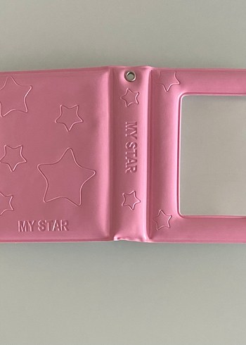 K-pop My Star yıldızlı pembe binder