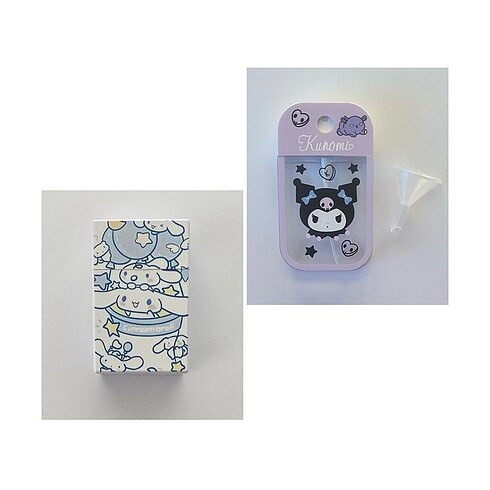 Kuromi sprey şişesi/Cinnamoroll deck box