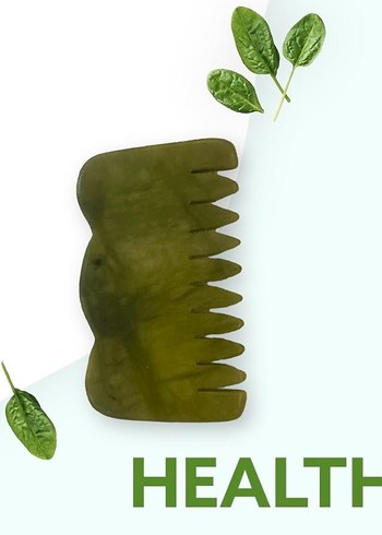 Yeşim Taşı Masaj Tarağı ve Siyah Kese Seti - Görsel 2