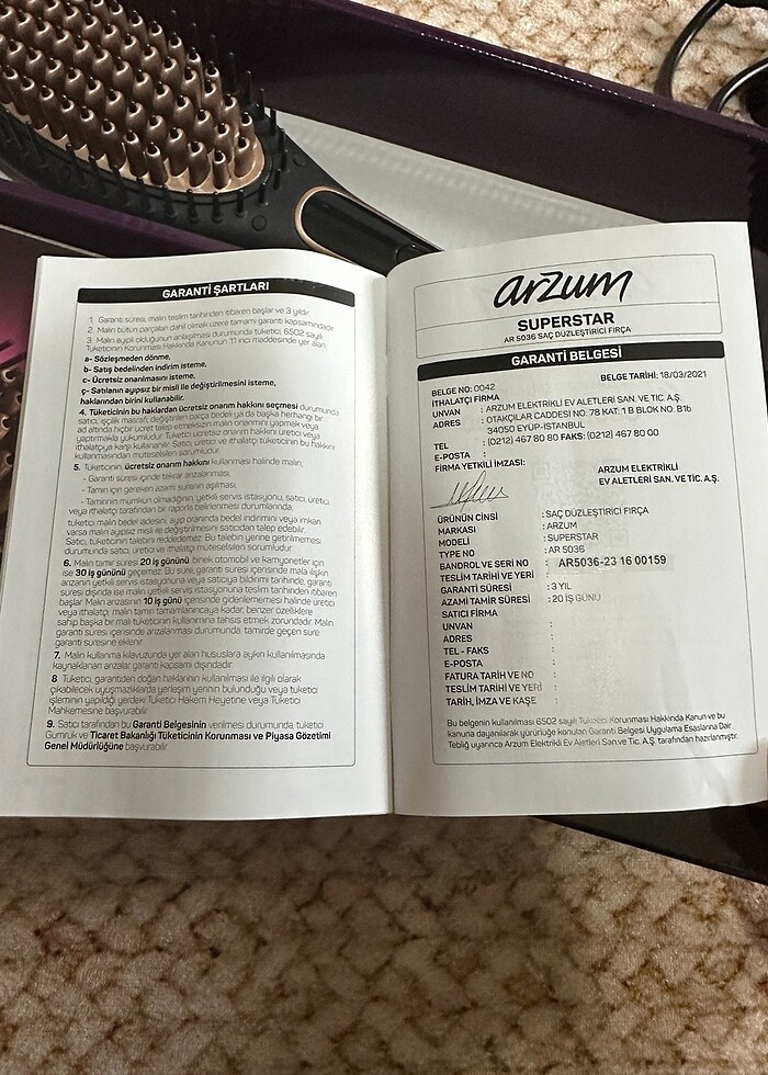 Arzum Saç Tarağı - Görsel 2