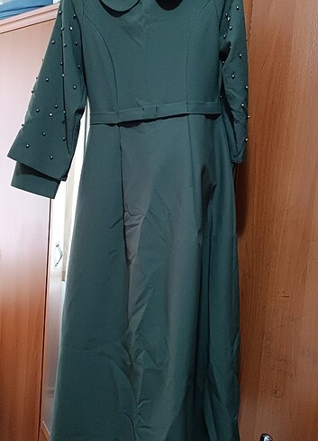 Yeşil tesettür elbise 