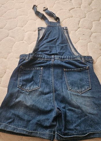 LC Waikiki Kızlar için Mavi Denim Askılı Bol Kesim Tulum