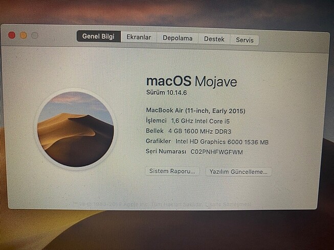 Apple Macbook Air (Early 2015)