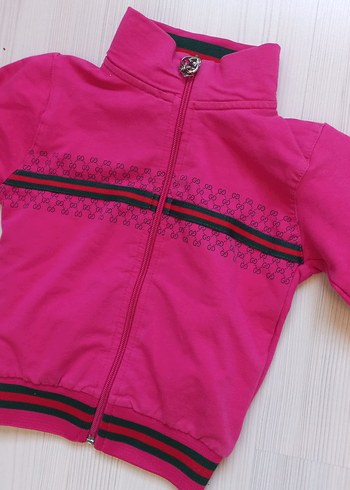 Kız Çocuk Pembe Fermuarlı Sweatshirt