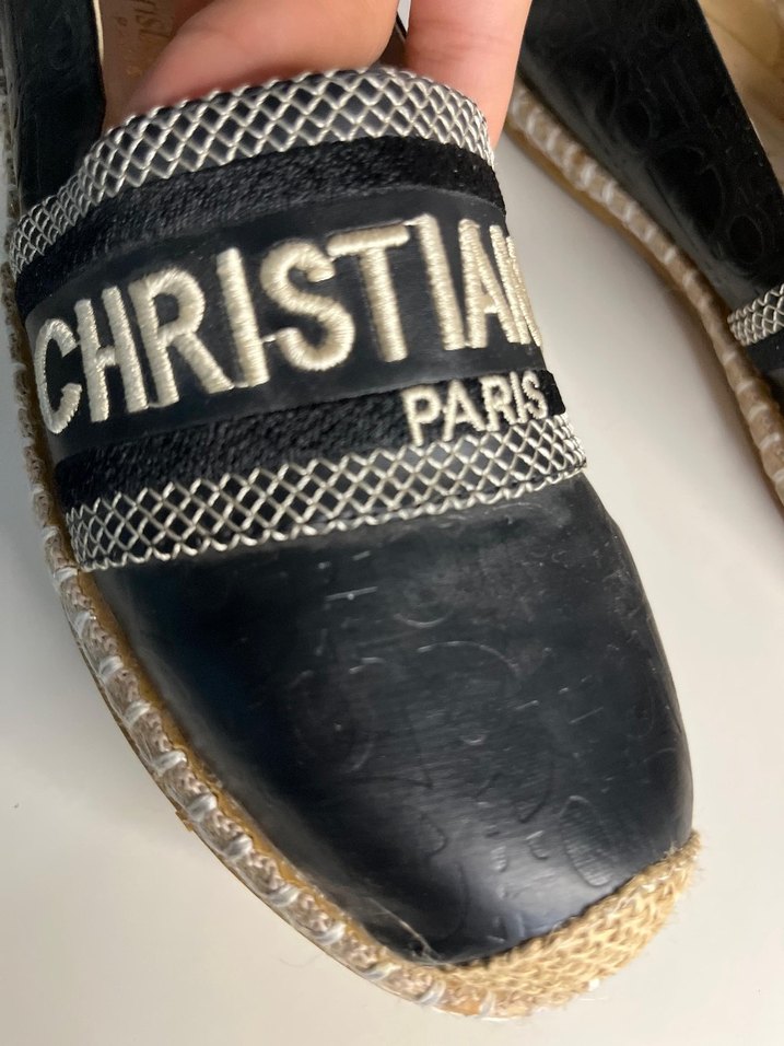 Siyah Nakışlı Christian Dior Erkek Espadril - Görsel 2