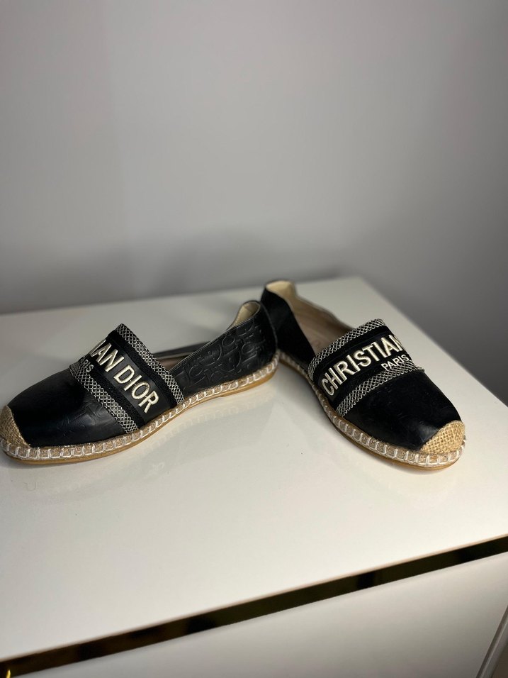 Siyah Nakışlı Christian Dior Erkek Espadril - Görsel 5