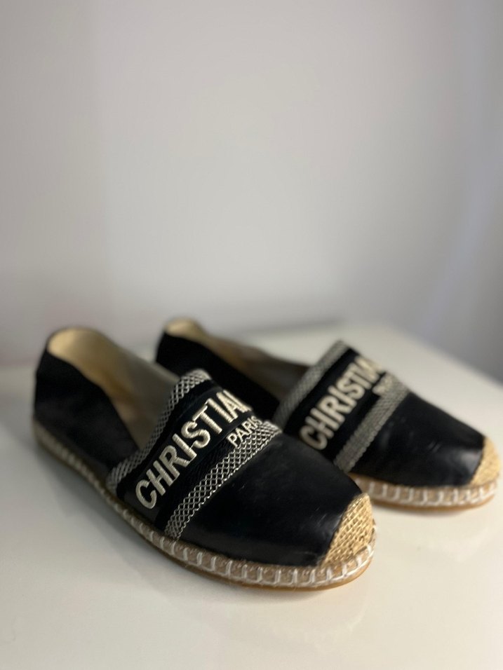 Siyah Nakışlı Christian Dior Erkek Espadril - Görsel 4