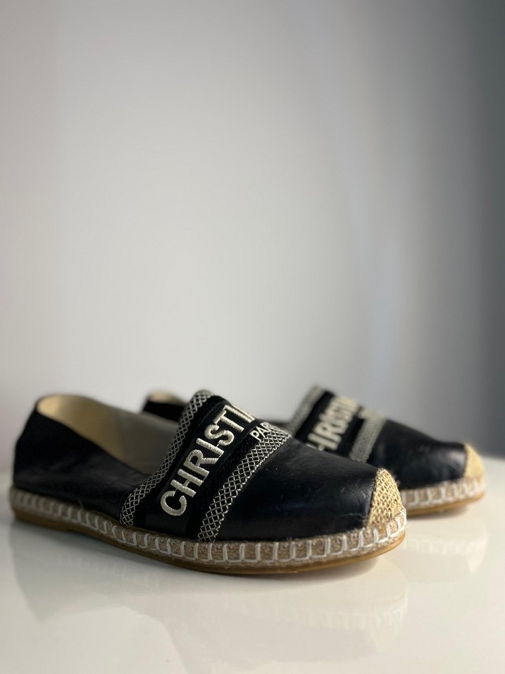 Siyah Nakışlı Christian Dior Erkek Espadril - Görsel 3