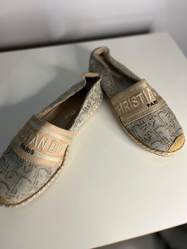 Dior Kadın Bej Dolgu Topuk Espadril - Görsel 4
