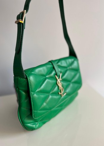 Yeşil Deri Kadın Omuz Çantası - Görsel 5