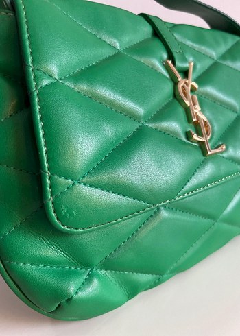 Yeşil Deri Kadın Omuz Çantası - Görsel 4