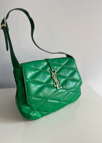 Yeşil Deri Kadın Omuz Çantası - Görsel 6