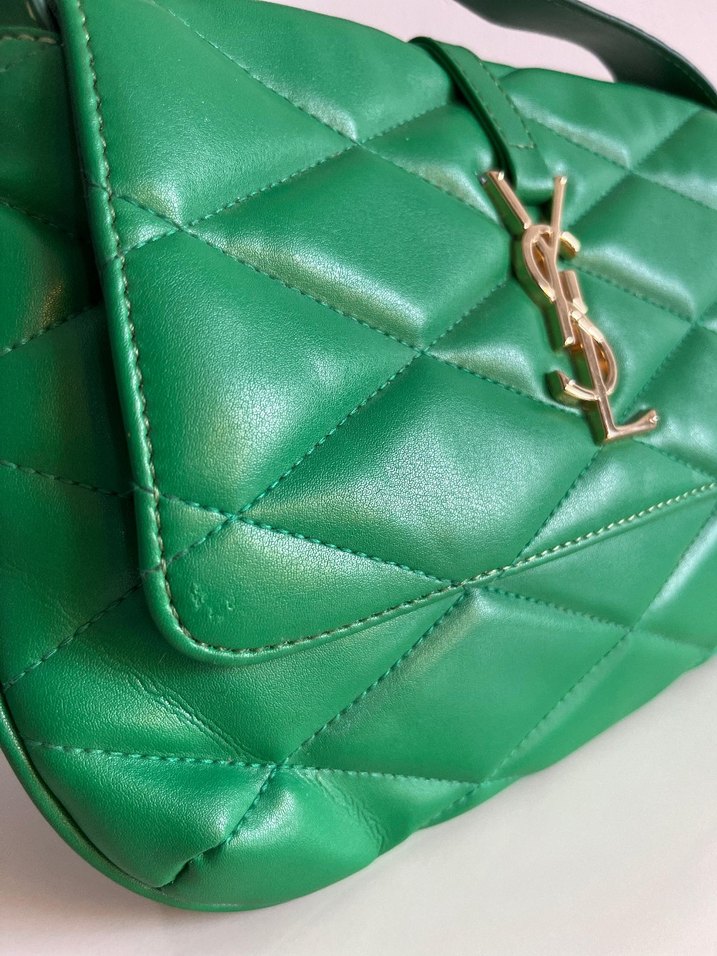 Yeşil Deri Kadın Omuz Çantası - Görsel 4