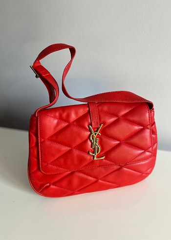 Kırmızı Deri Kadın Omuz Çantası - Görsel 5