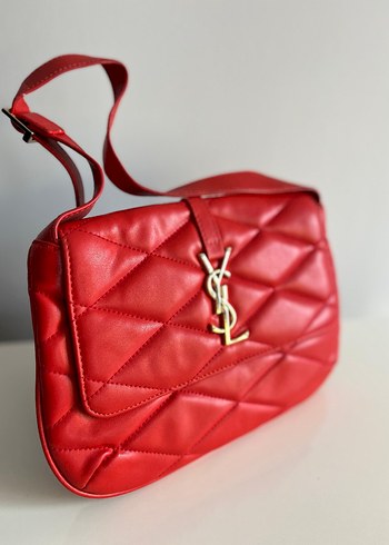 Kırmızı Deri Kadın Omuz Çantası - Görsel 3