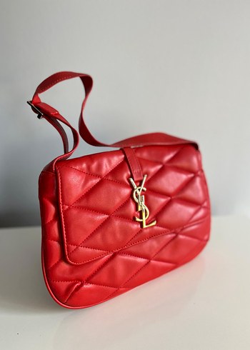 Kırmızı Deri Kadın Omuz Çantası - Görsel 4