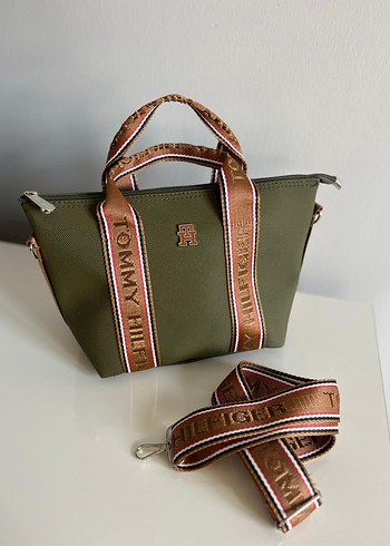 Tommy Hilfiger Kemer Detaylı Haki Kadın Çanta - Görsel 7