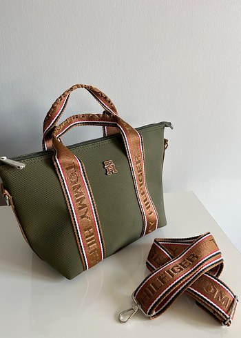 Tommy Hilfiger Kemer Detaylı Haki Kadın Çanta - Görsel 8