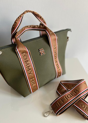 Tommy Hilfiger Kemer Detaylı Haki Kadın Çanta - Görsel 3