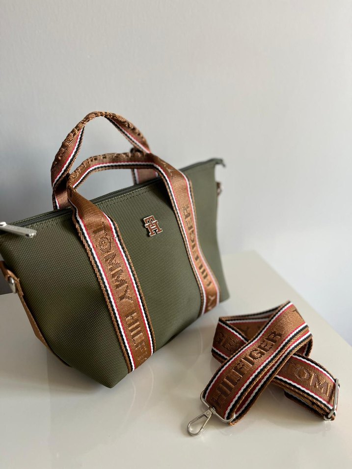 Tommy Hilfiger Kemer Detaylı Haki Kadın Çanta - Görsel 4