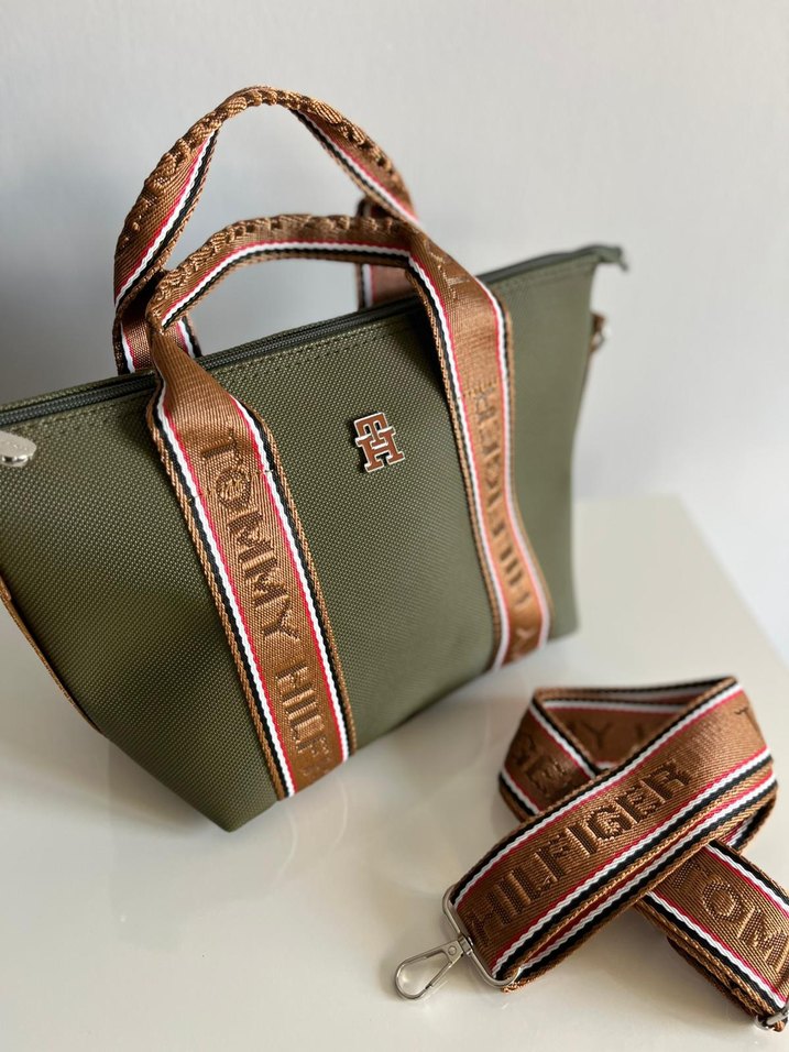 Tommy Hilfiger Kemer Detaylı Haki Kadın Çanta - Görsel 3