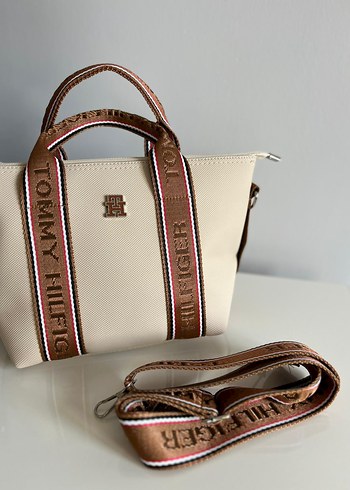 Bej Deri Tommy Hilfiger Kadın Çanta - Görsel 4