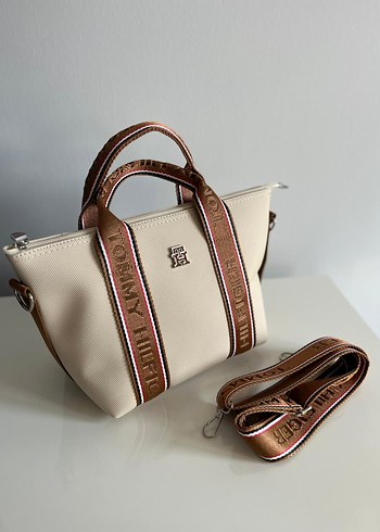 Bej Deri Tommy Hilfiger Kadın Çanta - Görsel 8