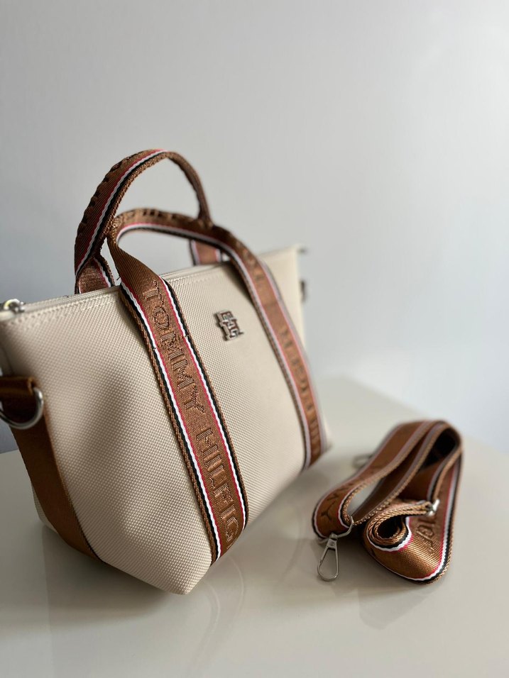 Bej Deri Tommy Hilfiger Kadın Çanta - Görsel 5